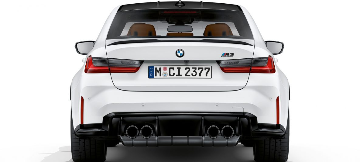 BMW M3 Competition G80 2020 Frozen Brilliant White metallic Heckansicht
